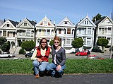 Jayne and Yvonne wih San Francisco's Painted Ladies