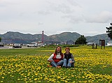 Yvonne and Jayne's SF adventure took us to the Marina Green with a great view of the Golden Gate Bridge...although the green looked quite a bit yellow to us!